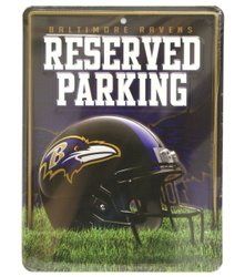 Baltimore Ravens Sign Metal Parking Special Order