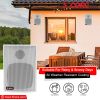Outdoor Speaker Wired Waterproof Speaker Mounts Indoor Steel Easy Wall Patio Garage Home 2PCS 5 Core 13T BL Ratings (White)