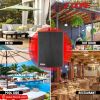Outdoor Speaker Wired Waterproof Speaker Mounts Indoor Steel Easy Wall Patio Garage Home 2PCS 5 Core 13T BL Ratings (Black)