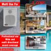 Outdoor Speaker Wired Waterproof Speaker Mounts Indoor Steel Easy Wall Patio Garage Home 2PCS 5 Core 13T BL Ratings (White)