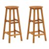 3 Piece Patio Dining Set Solid Wood Acacia