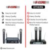 5 Core Wireless Microphone System with case; VHF Dual 2 Handheld Mics Professional WM 5CPGVX