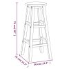 3 Piece Patio Dining Set Solid Wood Acacia