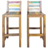 Bar Stools 2 pcs Solid Reclaimed Wood