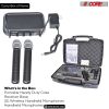 5 Core Wireless Microphone System with case; VHF Dual 2 Handheld Mics Professional WM 5CPGVX