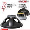 5 Core Subwoofer Audio Speaker- 18 inch Paper Cone, Dual Voice Coil 8 Ohm Impedance, 850W PMPO, RMS is 500W for Car, DJ, Home Audio- FR 18 190 AL