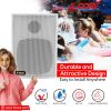 Outdoor Speaker Wired Waterproof Speaker Mounts Indoor Steel Easy Wall Patio Garage Home 2PCS 5 Core 13T BL Ratings (White)