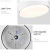 YUHAO 44 in. Integrated LED Indoor White Plywood Modern Ceiling Fan with Reversible Blades and Remote Control