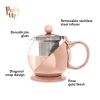Shelby™ Glass and Rose Gold Wrapped Teapot by Pinky Up