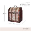 6 Bottle Old World Wooden Wine Box by Twine®