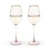 Rose Crystal White Wine Glass Set by Twine®