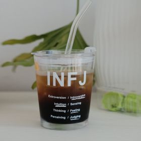 Accompanying Glass Cup With Cover Straw (Option: Infj)