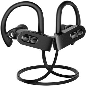 Hanging ear bluetooth headset (Color: Black)