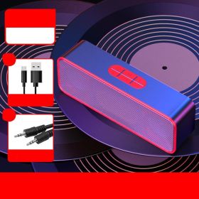 Bluetooth voice announcer car wireless speaker (Color: Red)