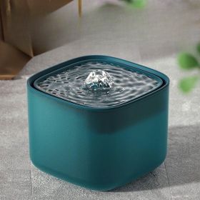 Cat Water Fountain Smart 3L Large Capacity Dog Dogs And Cats Pet Circulating Filter Pet Fountain Water Fountain Automatic PP Material (Option: Peacock Green-Upgraded Anti Dry Burning)