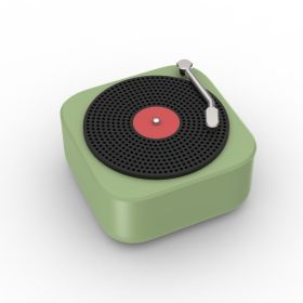 Wireless Mini Portable Audio Collection Multifunction Record Vinyl Speaker (Option: Green-USB)