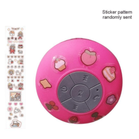 Lovely waterproof wireless Bluetooth small sound sucker bathroom Mini subwoofer desktop mini speaker universal (Color: Pink)