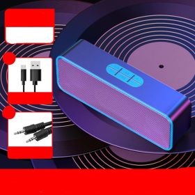 Bluetooth voice announcer car wireless speaker (Color: Blue)