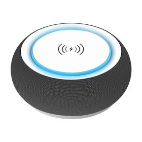 Wireless Bluetooth Speaker Loud Volume Subwoofer Dual Speakers (Option: White-10W speaker 15W wireless charg)