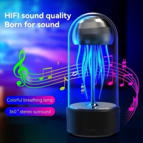 1pc Mechanical Jellyfish Audio Wireless Audio Atmosphere Light Audio Personality Cool Audio; tentacles rotate to music; Bluetooth speakers (Color: Grey)