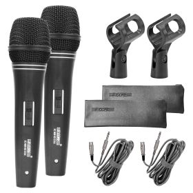 5 Core Professional Microphone Audio Dynamic Cardiod Karaoke Singing Wired Mic Music Recording Karaoke Microphone PM625 Ratings (ND 235X) (Color: 2PCS Neodymium 235X)