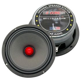 5 Core 6.5 Car Audio Speakers with Bullet 500 W 8 Ohm Mid-Range Loudspeaker MR 6.5 BLT R 8oHM (size: 6.5 Car Audio 8oHM)