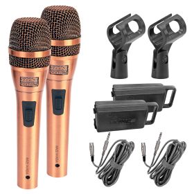 5 Core Microphone Pro Microfono Dynamic Mic XLR Audio Cardiod Vocal Karaoke ND-807 CoppereX (Color: 2PCS copper MIC)