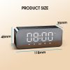G50 Wireless Bluetooth Speaker With FM Radio Mini Portable Card Mirror Alarm Clock Sound Dual Alarm Clock Settings For All Phone