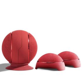Spherical Wireless Bluetooth Detachable Magnetic 3D Surround Golf Round Bluetooth Speaker TWS (Color: Red)